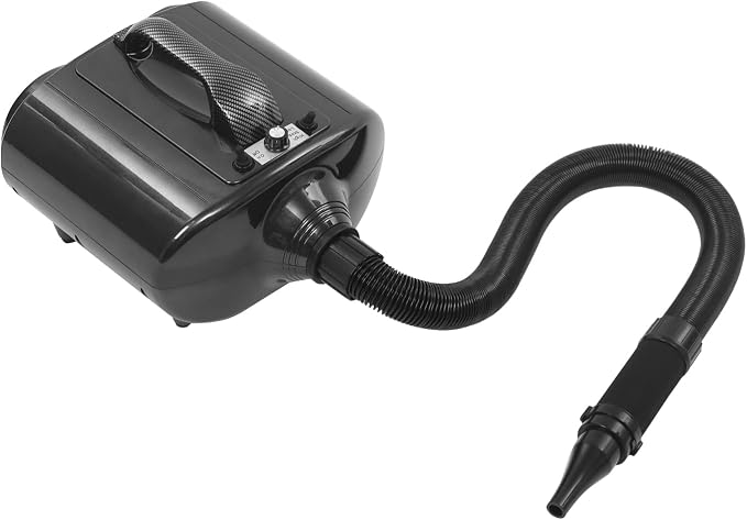 Dog Hair Dryer 3600W High Velocity Professional Dog Pet Grooming Hair Drying Force Dryer Blower, Dual Motor Dog Hair Dryer with 2 Nozzles, Adjustable Temperature & Speed, for Pet Care(Black)