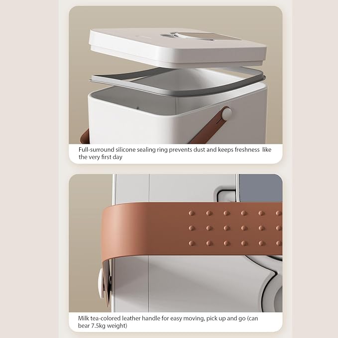 TARSHYRY Airtight Pet Food Storage Bin with Scale Sealing Function Large Capacity Cat Dog, Large