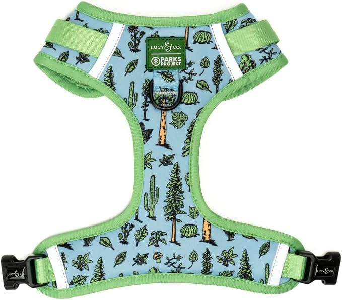 Lucy & Co. x Parks Project Feel the Earth Breath No-Pull Dog Harness, Adjustable Front Clip Harness with Comfort Padding, X-Large