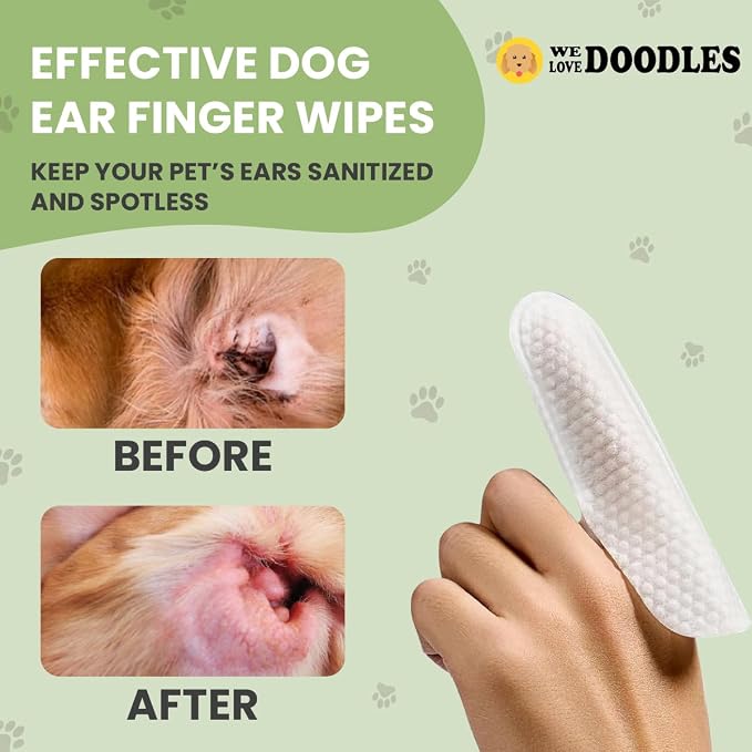 We Love Doodles Dog Ear Wipes, 75 Pieces