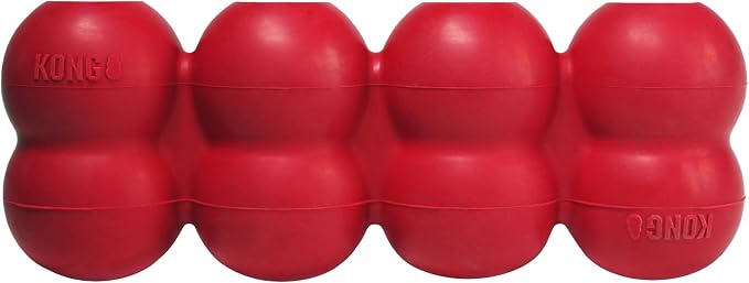 KONG Goodie Ribbon, Stuffable Natural Rubber Dog Toy, for Small Dogs | Stuffable Bone-Shaped Rubber Toy with Four Fillable Goodie Grippers for Fun, Treat-Based Enrichment Play