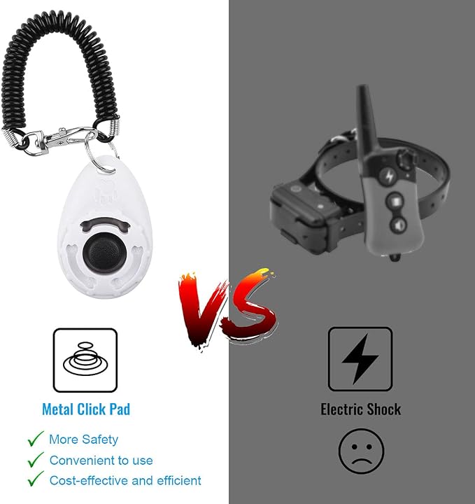 Diyife Dog Clicker for Training, 2 Pack Dog Training Clicker | Clicker Dog Training with Wrist Strap, Pet Training Clicker, Perfect for Dog Cat Puppies Behavioral Training (Blue and White)