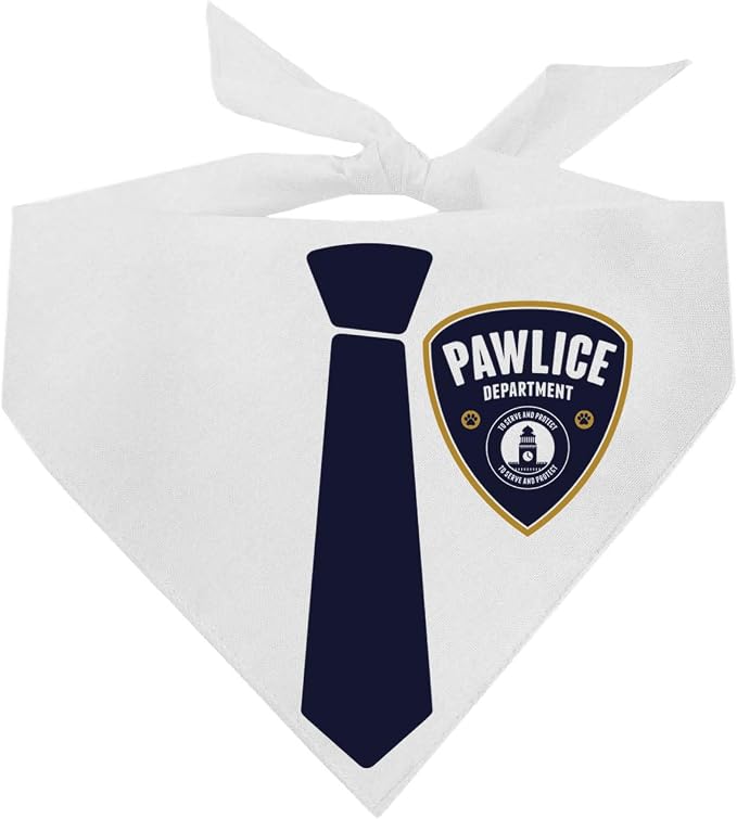 Pawlice Dog Bandana, One Size, White