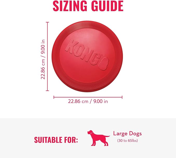 KONG Goodie Bone and Flyer Dog Toy Set, for Large Dogs | A Two-Toy Set with a Treat-Holding Rubber Bone & a Soft Rebounding Flying Disc to Enrich Daily Playtime