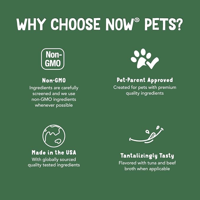 NOW Pet Health, Immune Support Supplement, Formulated for Cats & Dogs, NASC Certified, 90 Chewable Tablets