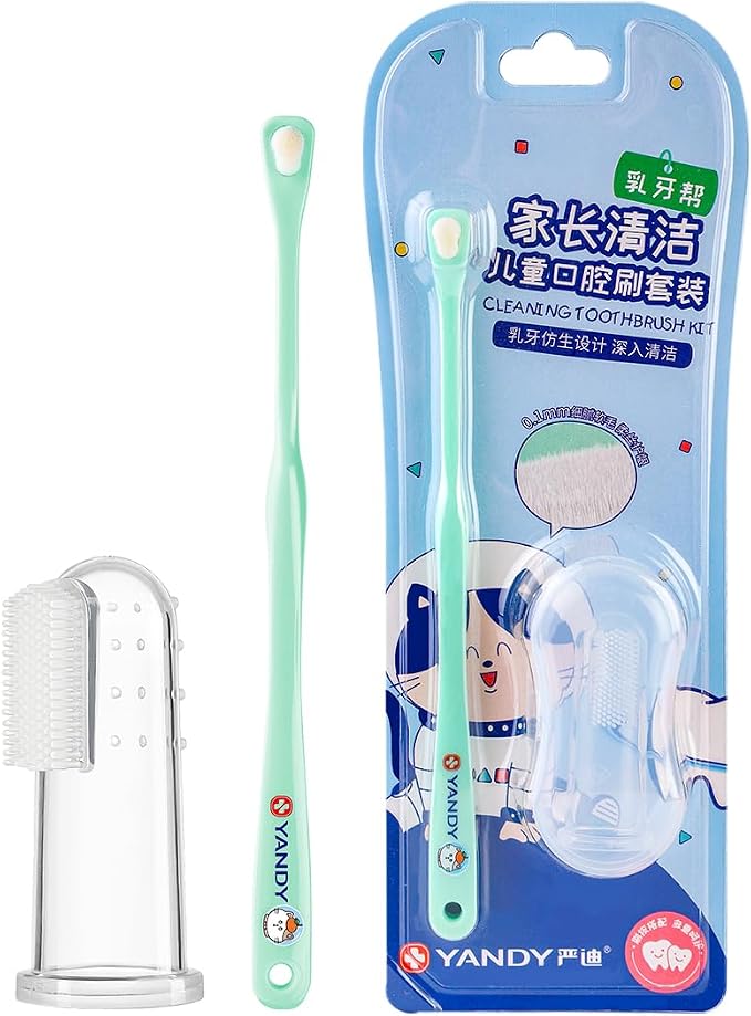 YANDY Dog Toothbrush,Pet Finger Tooth Brush,360 Degree Pet Tooth Brushing Kit,Cat Toothbrush, Canine Dental Care & Teeth Cleaning Kit