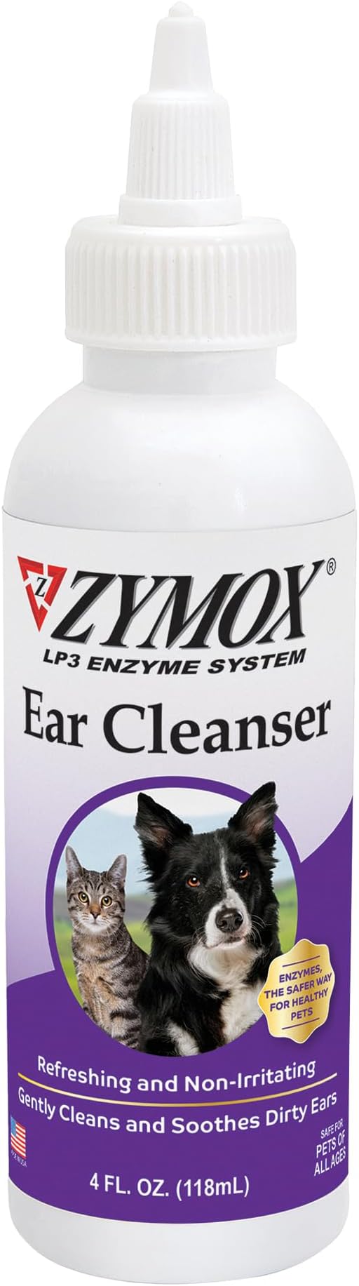 Zymox Ear Cleanser Solution for Dogs and Cats, 4 oz