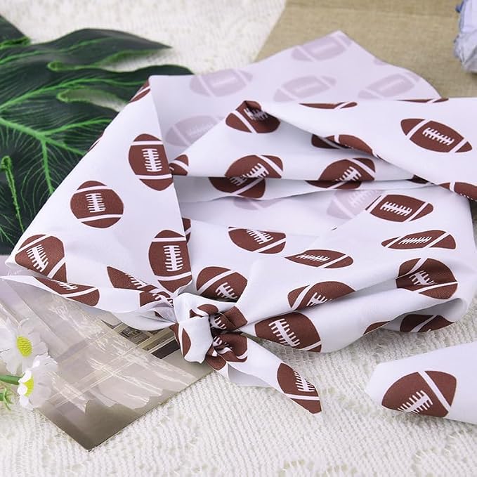 Pet Cat Dog Handkerchief Bandanas Rugby Football Print Bandana for Cats Dogs Birthday Christmas, Small, rugby