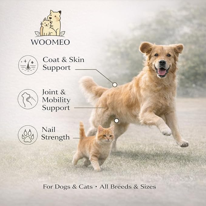 Liquid Collagen for Dogs & Cats with Hyaluronic Acid, Biotin & Vitamin C – Pet Collagen Supplement Drops, Bacon Flavor, Skin & Coat Support, Easy Liquid Dropper, 4 fl oz