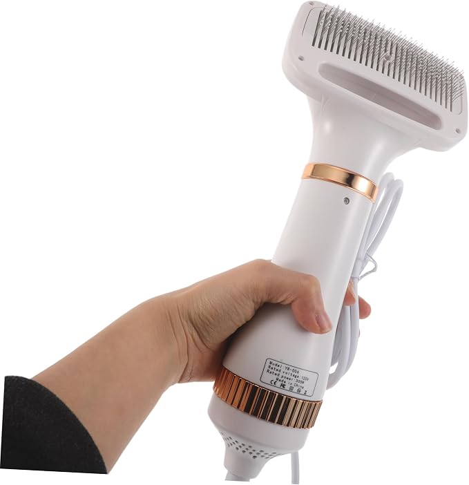 Toddmomy Pet Grooming Blow Dryer 2-in-1 Adjustable Heat US Plug 300w | Abs Build, 50-60hz Rated Frequency, Portable Design, Quiet Airflow for Home or Salon Use