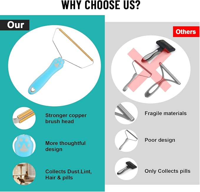 Qiguet Pet Hair Remover Dog Hair Remover - Cat Hair Remover Furniture,Carpet Rake,Pet Hair Removal Tool,Pet Hair Remover for Couch,Pet Towers,Floor Mats & Rugs - Unique Carpet Scraper & Fur Remover