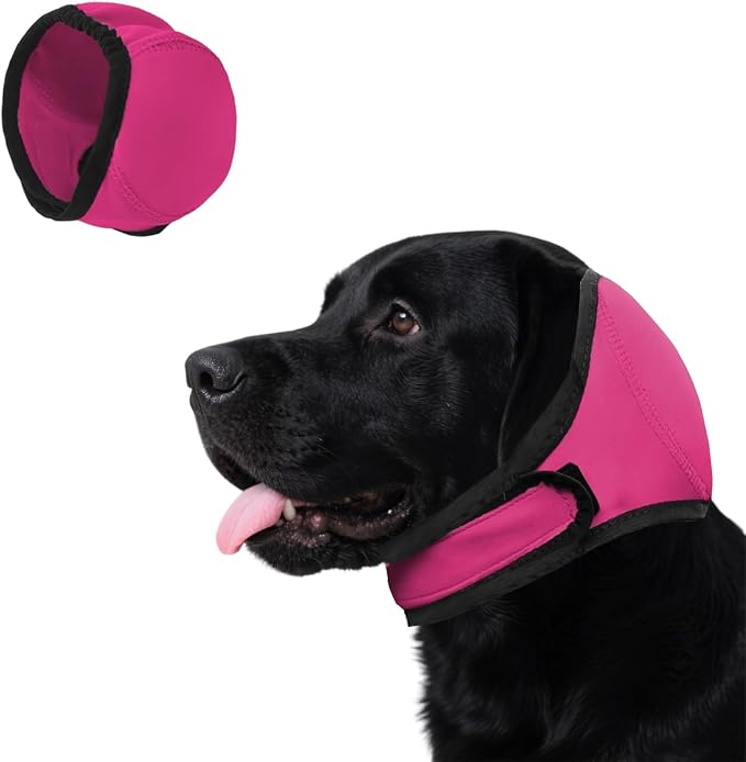 Dog Ear Muffs Noise Protection, Dog Ear Covers for Bath, Dog Quiet Ear Wrap, Waterproof Dog Calming Hoodie for Hematoma, Bathing, Drying, Swim& Noise Anxiety Relief