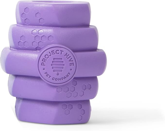 Hive Chew Toy for S/M Dogs – Purple/Calming Lavender Scent – Chew, Fetch, & Treat-Dispensing Enrichment Toy, Floats, Made in USA, Pairs with Hive Chew Sticks for S/M Dogs for Longer-Lasting Play