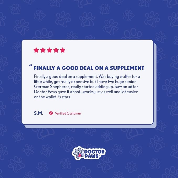 Super Chew, Advanced Hip and Joint Supplement for Senior Dogs, Full Body Support with Glucosamine, Chondroitin, DHA, Taurine, 120 Fish Flavored Soft Chews