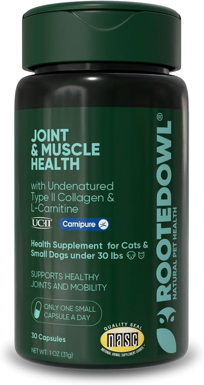 Joint & Muscle Supplement for Cats & Small Dogs - 30 Caps