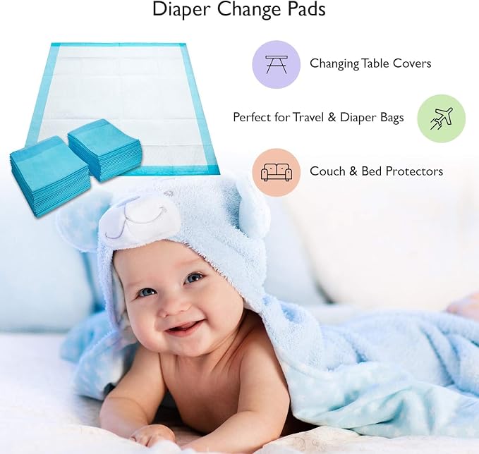HEALTHLINE Disposable Pet Training and Litter Pads, 12 x 17 Inch, Waterproof Underpads for Puppies, Cats, Diaper Changing, Wheelchair Protectors, 500 Count