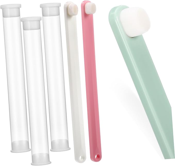 Happyyami 3pcs Pet Toothbrush Small Head Soft Bristles Gentle Dog Cat Oral Care Kit Handle for Precise Cleaning and Irritation Use