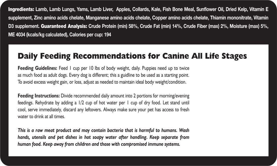 Fresh Is Best Lamb Freeze Dried Dog Food – High-Protein Freeze Dried Lamb