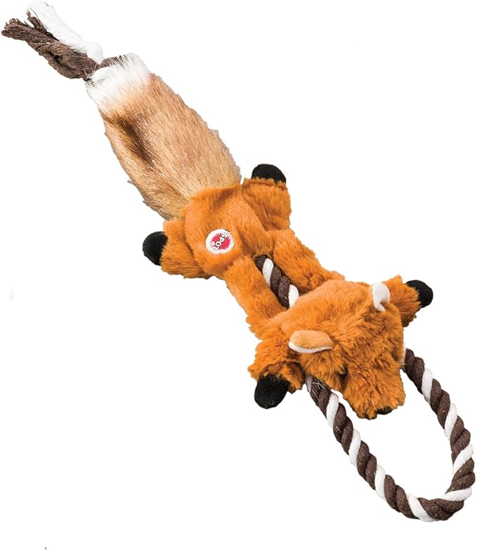 SPOT Ethical Pets Fox Mini Skinneeez Tugs Dog Stuffingless Toy, 14"