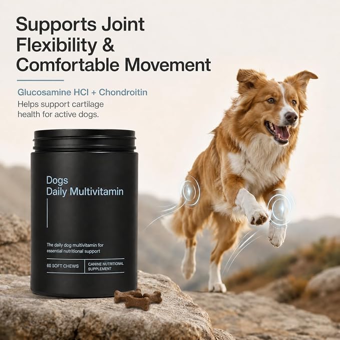 Dog is Daily Multivitamin, Skin & Coat, Hip & Joint, Digestive & Immune Wellness, 60 Chews