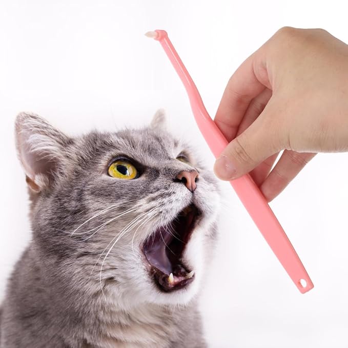 SUPVOX Pet Toothbrush for Small Dogs Cats Soft Bristle Design for Gentle Cleaning Ergonomic Handle for Comfortable to Hold for Daily Oral Care Portable Pet Toothbrush for Plaque Removal