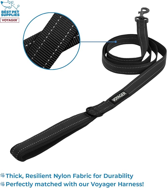 Voyager Step-in Air All Weather Mesh Harness and Reflective Dog 5 ft Leash Combo with Neoprene Handle, for Small, Medium and Large Breed Puppies by Best Pet Supplies - Orange, XX-Small