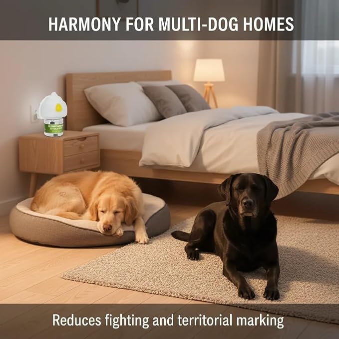 9 PCS Dog Calming Pheromone Diffuser with 6 Refills (48mL Each), 9-Pack, 48mL