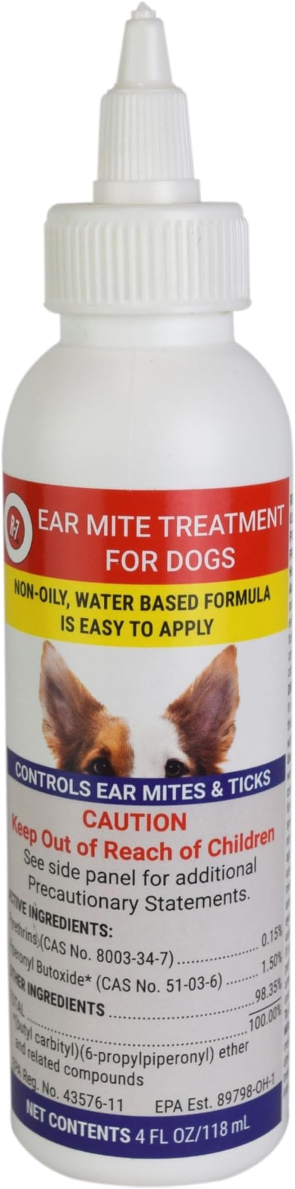 Miracle Care R7 Ear Mite Treatment for Dogs, 4 oz