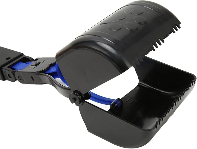 Dog Pooper Scooper, Poop Scooper for Dogs, Collapsible Dog Poop Scoop Outdoor Multipurpose Long Handle Pet Poop Spoon Poop Scooper for Dogs for Medium & Large Pet Poop, Grass and Gravel Pick Up(Blue)