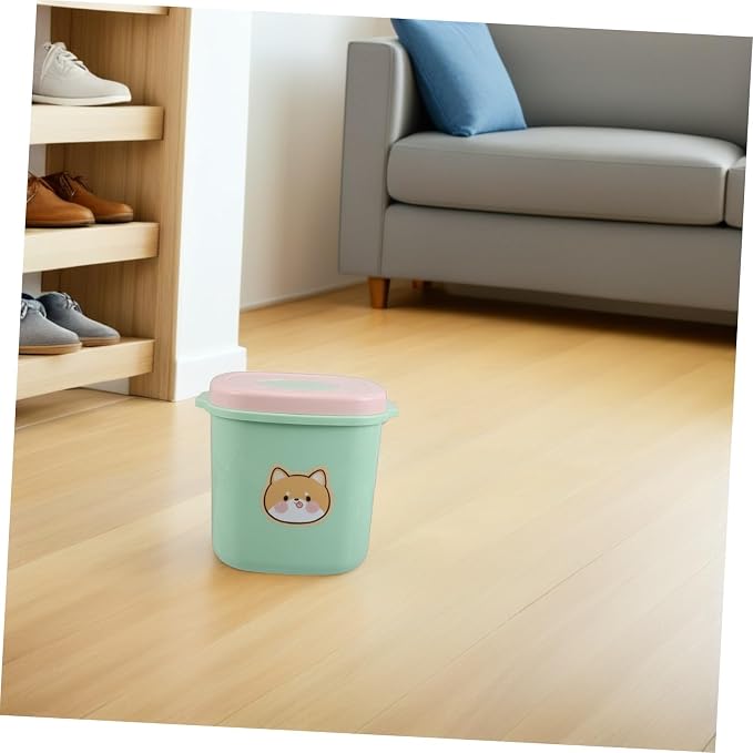 COLLBATH Airtight Pet Food Storage Container with Vacuum Seal Plastic Barrel for Dog Cat Food Open Lid for Freshness Moisture Dust Kitchen Organization