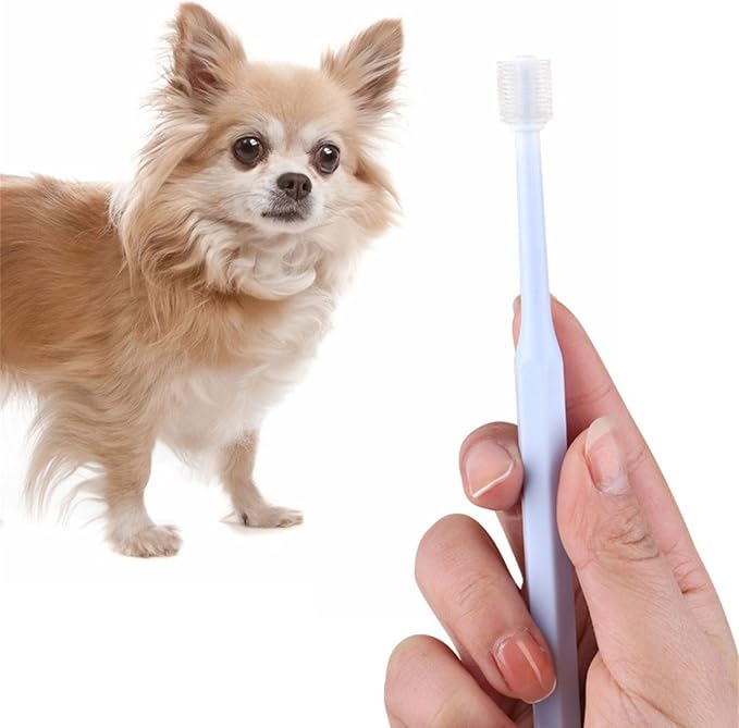 Small Pet Toothbrush for Dogs & Cats, Soft Bristle Training Toothbrush for Gentle Teeth Care Kit