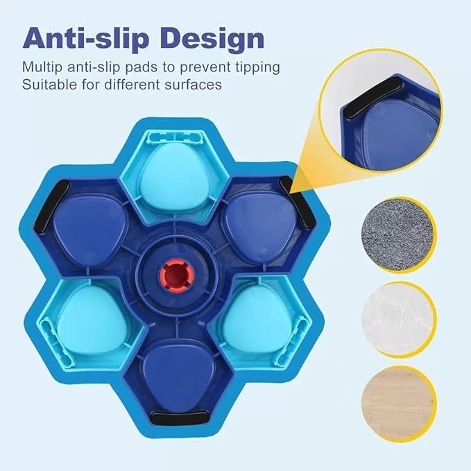 4-Level Interactive Slow Feeder Dog Bowl - Multi-Layer Puzzle Toy with Non-Slip Base, Mental Enrichment Feeder to Prevent Fast Eating, Anxiety & Bloat for Small Medium Large Dogs