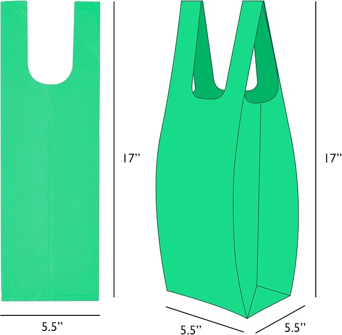Large Dog Waste Bags on a Roll with Easy Tie Handles, Extra Thick and Strong Poop Bags, 5.5 x 5.5 x 17 Inches