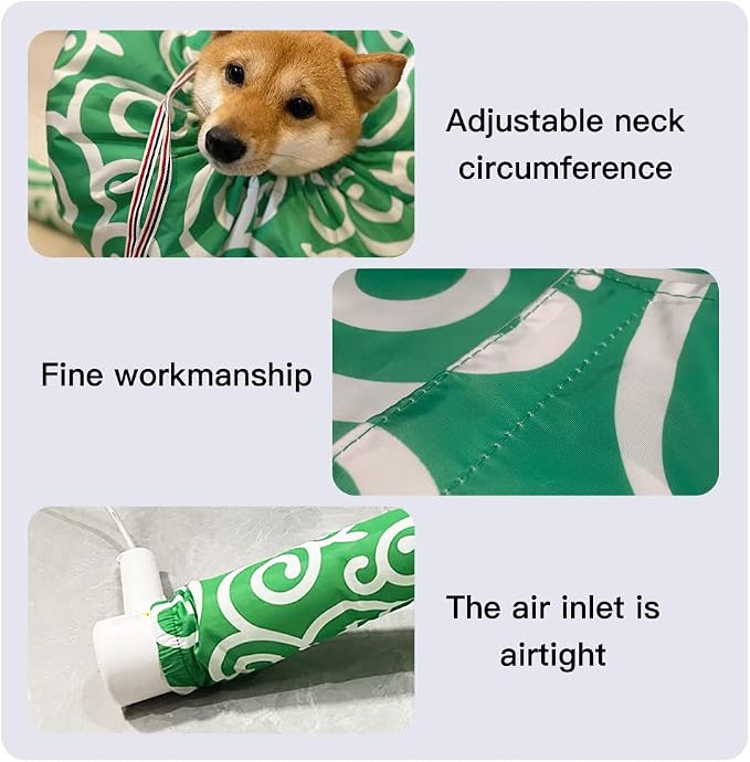 WAYUTO Flexible Pet Drying Bag with Drawstring Dog Hair Drying Bag Puppy Hair Dryer Box Dog Dryer Bag for Home, Bathroom and Pet Shop Use S