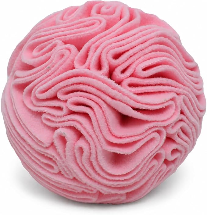 Snuffle Ball for Dogs, Slow Feeder Mental Enrichment Toy, Cute Interactive Puzzle Game for Anxiety Relief & Indoor Fun, Pet Search Game for Small Medium Dogs, Machine Washable