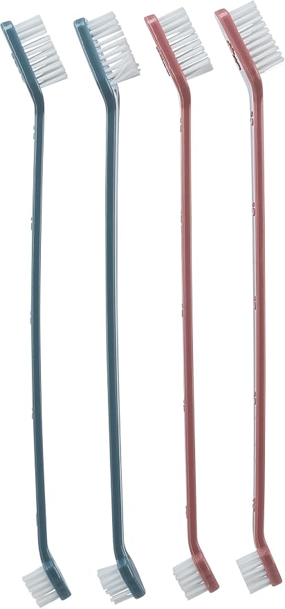 Trixie Pack of 4 Toothbrush Set, Dogs, 23 Cm (2 Handles 4 Heads)