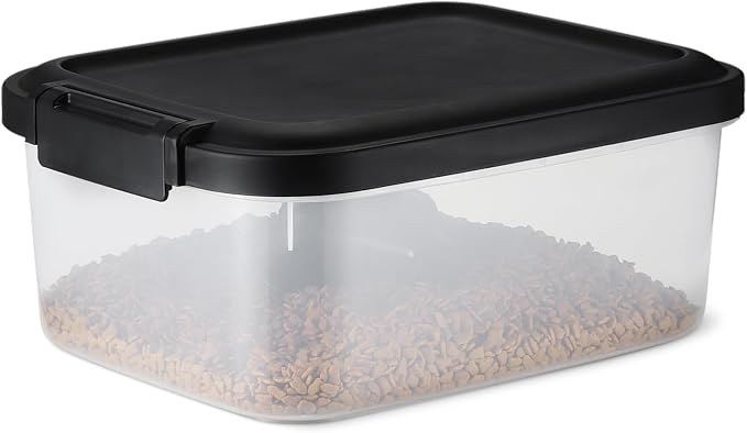 Amazon Basics Pet Food Storage Container, BPA-Free, Detachable Scoop, Secure Seal, 10lbs