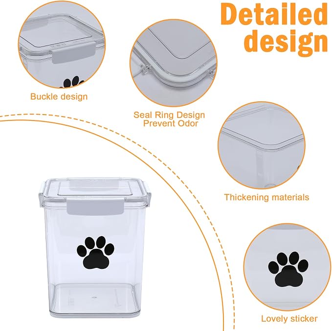 4L Dog Food Storage Container, 4L, White