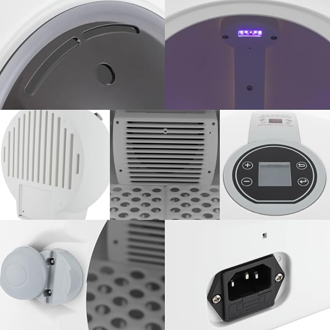 Cat Dryer, 360° Efficient Automatic Quiet Pet Grooming Dryer Box with Temperature Control, Small Dogs and Cats Hair Blower Hands-Free Pet Drying Machine