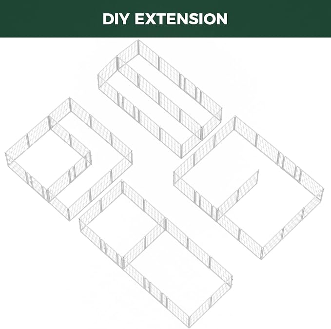 FXW Homeplus Unleashed Indoor Dog Playpen - Stress-Free and Safe Play, Heavy Duty 24 Inch 16 Panels with Connectors (Pack of 2) for Puppy and Small Dogs, White│Patented