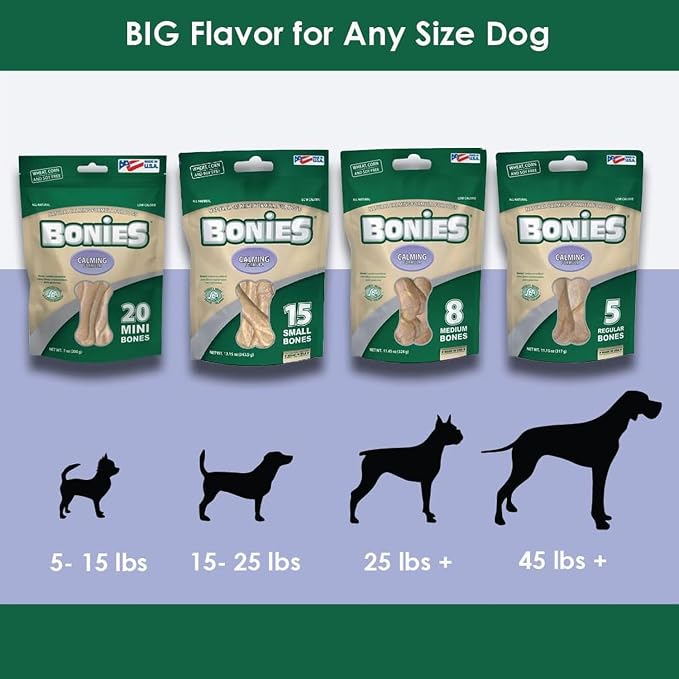 Bonies Natural Calming Formula Medium-Sized Single Bone, Chamomile, Chicken, Medium