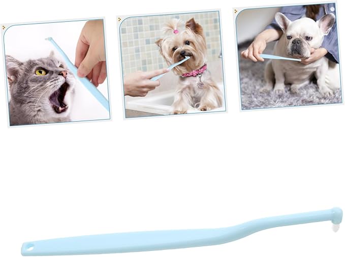 Pointed Head Pet Toothbrush for Cats and Dogs Soft Bristle Oral Care Tool for Small Breeds Bad Breath Control Ergonomic Handle for Easy Use Pet Supply