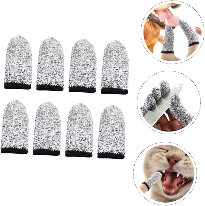 Happyyami 4Pairs Dog and Cat Finger Toothbrushes Reusable Pet Oral Cleaning Supplies for Easy Teeth Cleaning Protects Fingers Scientifically Designed for Hard to Reach Spots
