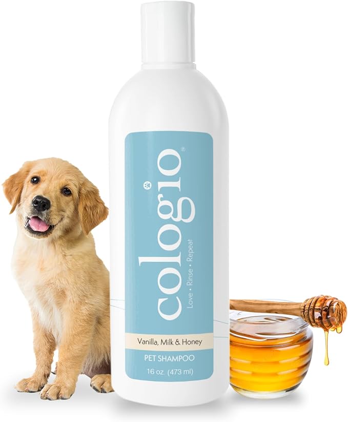 Dog Shampoo with Manuka Honey, Moisturizing Dog Shampoo for Sensitive and Dry Itchy Skin, Shampoo for Dogs with Allergies and Dry Skin, Odor Eliminator, Paraben-Free, Made in USA 16 oz