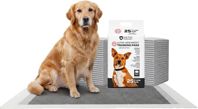 Kashmir FPN Charcoal Pee Pads for Dogs | Wee Wee Pads 200 Count | Puppy Pads | Extra Absorbent | Heavy Duty Dog Pads | 5 Layer Pads for Instant Absorption, 24x36 Inches (Extra Large), 200