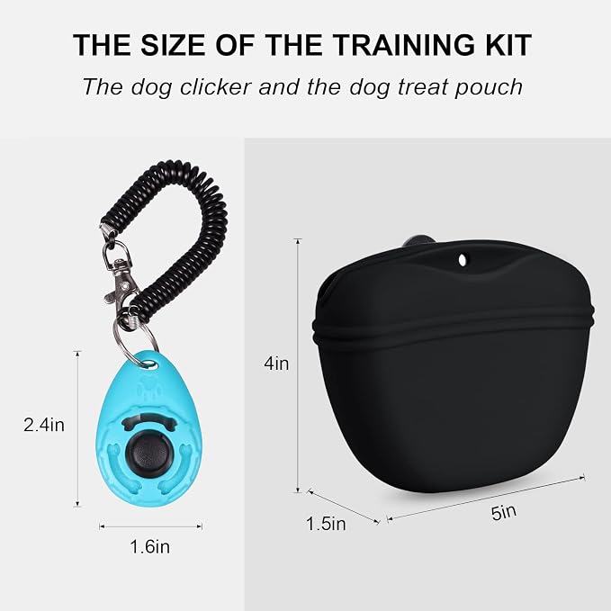 Left&Right Dog Clicker Training Kit, Black