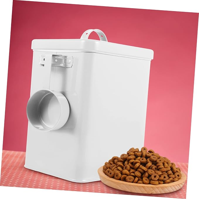 Cabilock Sealed Dried Food Bucket Airtight Bin for Pet Food Storage Multi-functional Canister Measuring Scoop for Organizing Rice Grains and More