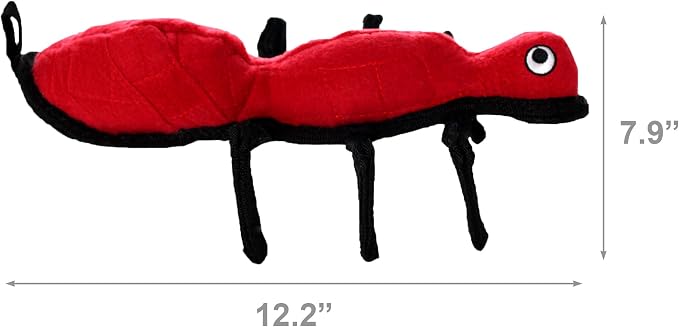 TUFFY® : 2 Pack Ant Dog Toy: Ultra Durable Plush Toy with Multiple Layers & Reinforced Seams, Washable and Floats, Original Construction