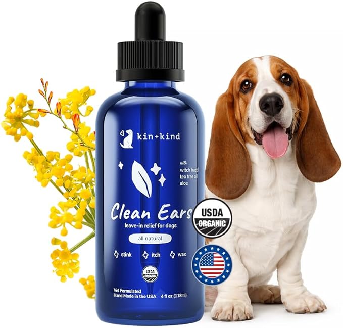 kin+kind Clean Ears Natural Leave-in Ear Cleaner, 4 fl oz