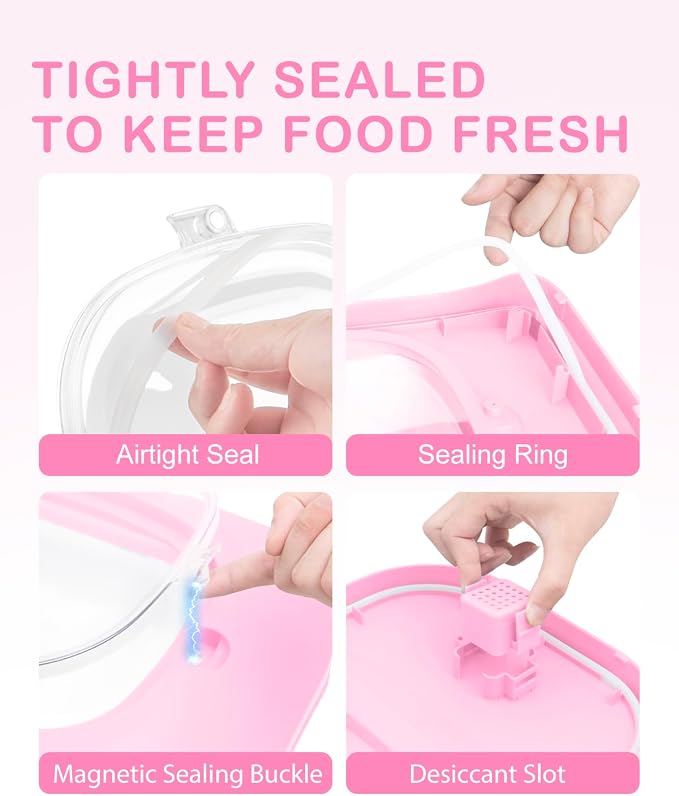 10-13 Lbs Airtight Dog Food Storage Container, 13 Lbs, Pink